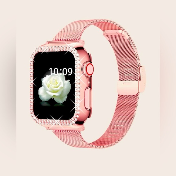 Other - Rhinestone Case With Magnetic Watchband For Apple Watch